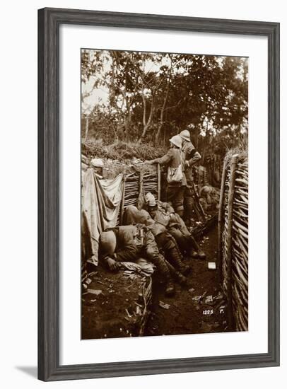 Soldiers in Trenches, World War I, Italy-null-Framed Giclee Print