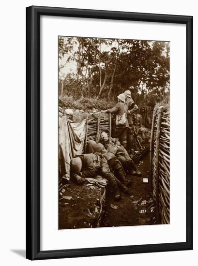 Soldiers in Trenches, World War I, Italy-null-Framed Giclee Print