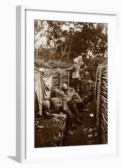 Soldiers in Trenches, World War I, Italy-null-Framed Giclee Print