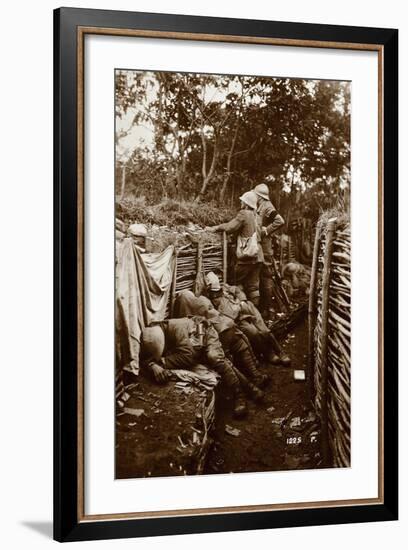 Soldiers in Trenches, World War I, Italy-null-Framed Giclee Print