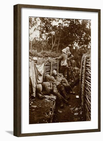 Soldiers in Trenches, World War I, Italy-null-Framed Giclee Print