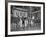 Soldiers Kissing their Brides after Being Married in a Mass Ceremony-null-Framed Photographic Print