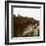 Soldiers marching past bombed-out houses, Champagne, northern France, c1914-c1918-Unknown-Framed Photographic Print