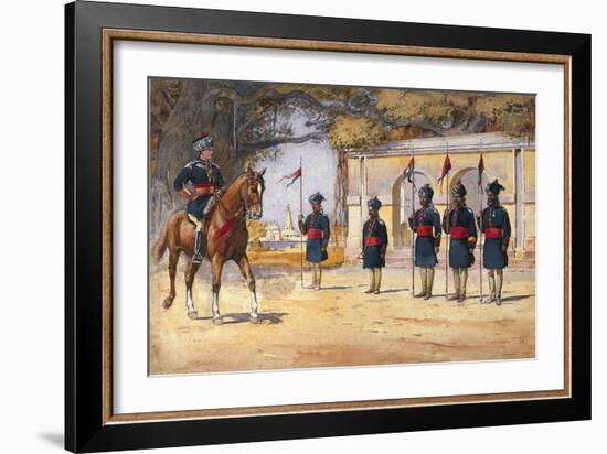 Soldiers of the 10th Duke of Cambridge's Own Lancers (Hodson's Horse), 'The Quarter Guard',…-Alfred Crowdy Lovett-Framed Giclee Print