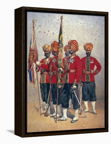 Soldiers of the 15th Ludhiana Sikhs, Illustration for 'Armies of India' by Major G.F. MacMunn,…-Alfred Crowdy Lovett-Framed Premier Image Canvas