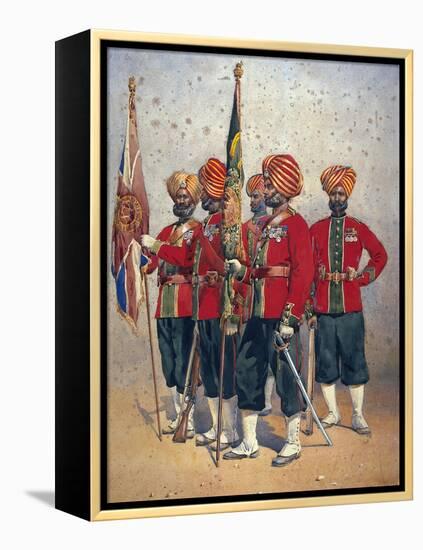 Soldiers of the 15th Ludhiana Sikhs, Illustration for 'Armies of India' by Major G.F. MacMunn,…-Alfred Crowdy Lovett-Framed Premier Image Canvas