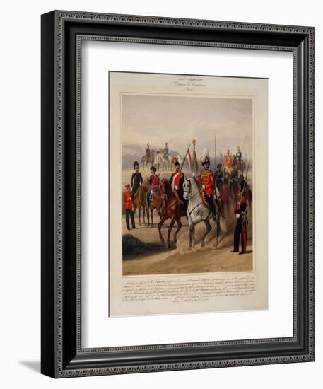 Soldiers of the 1st Guard Cavalry Division of the Russian Imperial Guard, 1867-Karl Karlovich Piratsky-Framed Giclee Print