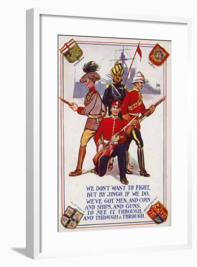 Soldiers of the Armies of Canada, India, Australia and Great Britain-null-Framed Giclee Print