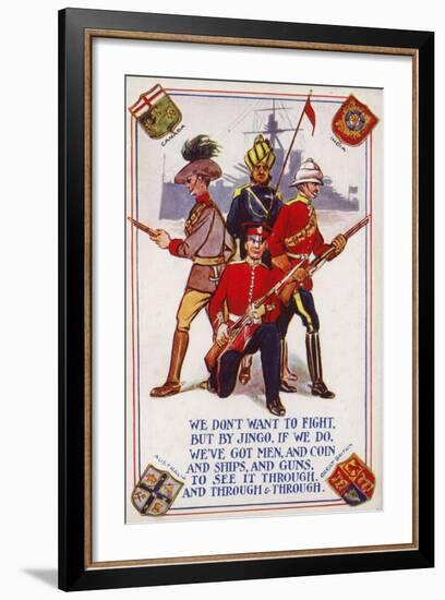 Soldiers of the Armies of Canada, India, Australia and Great Britain-null-Framed Giclee Print