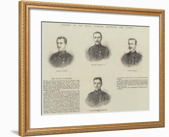 Soldiers of the Royal Fusiliers Decorated for Valour-null-Framed Giclee Print