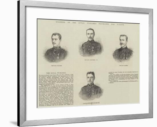 Soldiers of the Royal Fusiliers Decorated for Valour-null-Framed Giclee Print