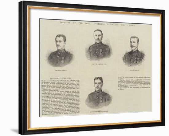 Soldiers of the Royal Fusiliers Decorated for Valour-null-Framed Giclee Print