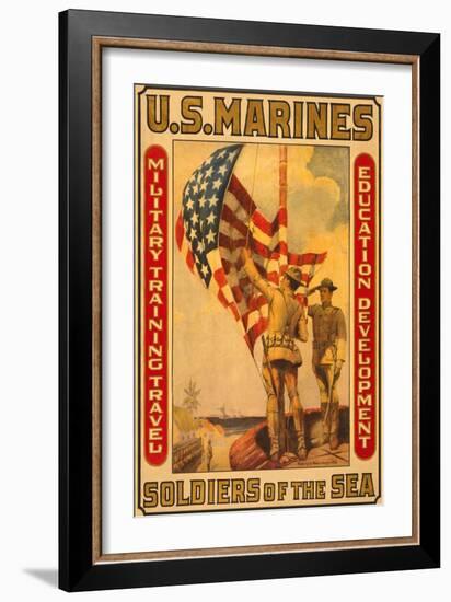 Soldiers of the Sea, Military Training Travel Education Development-Sidney Riesenberg-Framed Art Print