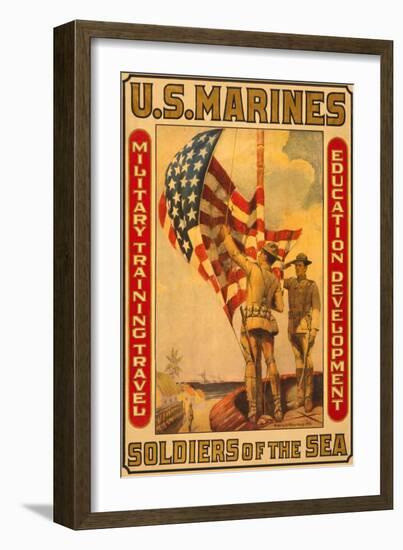 Soldiers of the Sea, Military Training Travel Education Development-Sidney Riesenberg-Framed Art Print