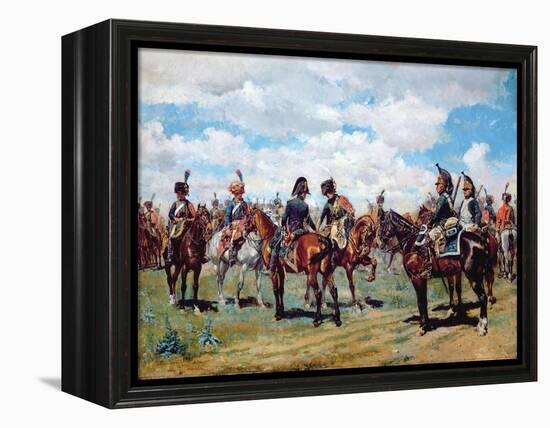 Soldiers on Horseback-Jean-Louis Ernest Meissonier-Framed Premier Image Canvas