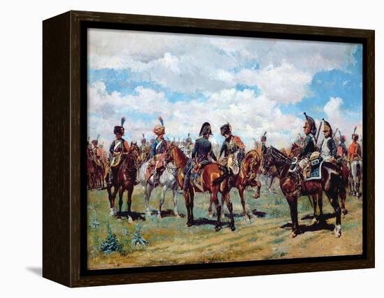 Soldiers on Horseback-Jean-Louis Ernest Meissonier-Framed Premier Image Canvas