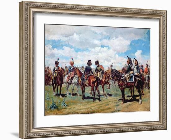 Soldiers on Horseback-Jean-Louis Ernest Meissonier-Framed Giclee Print