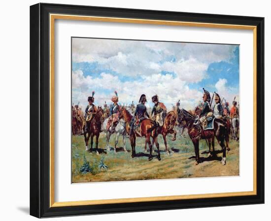 Soldiers on Horseback-Jean-Louis Ernest Meissonier-Framed Giclee Print