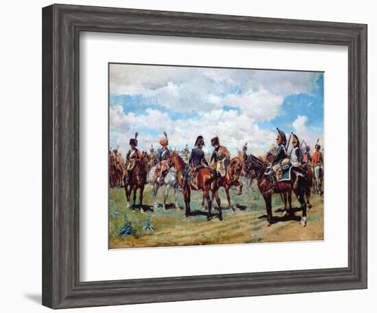 Soldiers on Horseback-Jean-Louis Ernest Meissonier-Framed Giclee Print