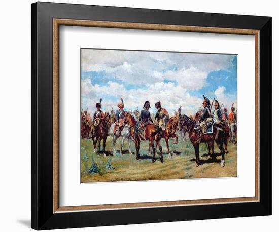 Soldiers on Horseback-Jean-Louis Ernest Meissonier-Framed Giclee Print