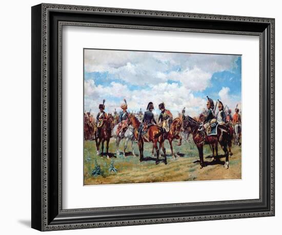 Soldiers on Horseback-Jean-Louis Ernest Meissonier-Framed Giclee Print