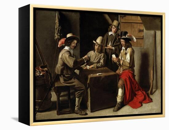 Soldiers Playing Cards-Louis Le Nain-Framed Premier Image Canvas