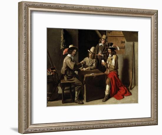 Soldiers Playing Cards-Louis Le Nain-Framed Giclee Print