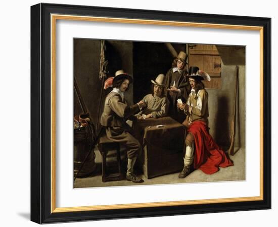 Soldiers Playing Cards-Louis Le Nain-Framed Giclee Print