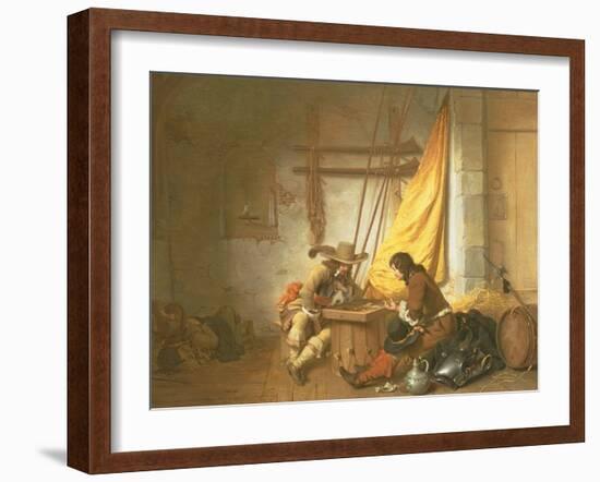 Soldiers Playing Tric-Trac, 1653-German Gedovius-Framed Giclee Print