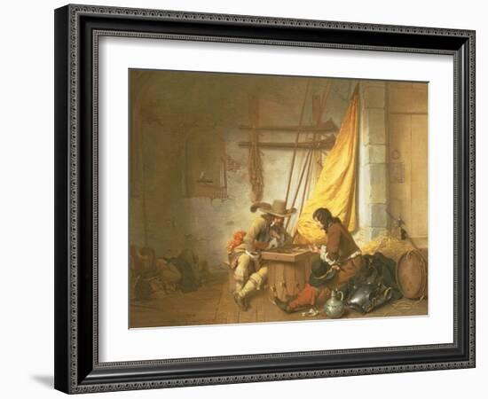 Soldiers Playing Tric-Trac, 1653-German Gedovius-Framed Giclee Print