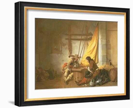 Soldiers Playing Tric-Trac, 1653-German Gedovius-Framed Giclee Print