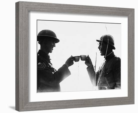 Soldiers Toast in 1917-Robert Hunt-Framed Photographic Print