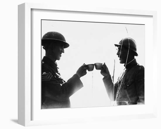 Soldiers Toast in 1917-Robert Hunt-Framed Photographic Print