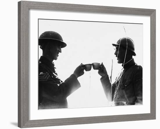 Soldiers Toast in 1917-Robert Hunt-Framed Photographic Print