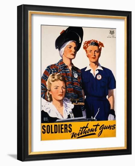 Soldiers Without Guns-Adolph Treidler-Framed Giclee Print