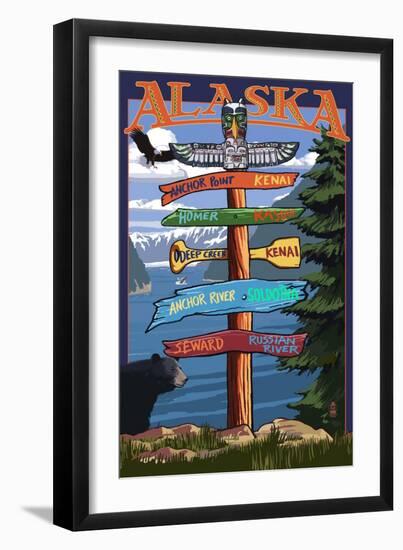 Soldotna, Alaska - Sign Destinations-Lantern Press-Framed Art Print