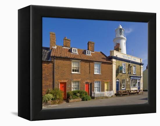 Sole Bay Inn Pub with Southwold Lighthouse Behind, Southwold, Suffolk, England, United Kingdom-Neale Clark-Framed Premier Image Canvas