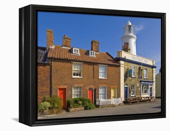 Sole Bay Inn Pub with Southwold Lighthouse Behind, Southwold, Suffolk, England, United Kingdom-Neale Clark-Framed Premier Image Canvas