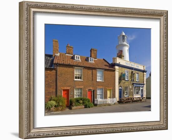 Sole Bay Inn Pub with Southwold Lighthouse Behind, Southwold, Suffolk, England, United Kingdom-Neale Clark-Framed Photographic Print