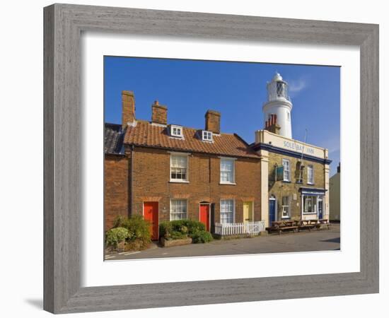 Sole Bay Inn Pub with Southwold Lighthouse Behind, Southwold, Suffolk, England, United Kingdom-Neale Clark-Framed Photographic Print