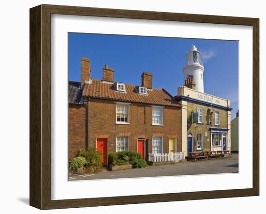 Sole Bay Inn Pub with Southwold Lighthouse Behind, Southwold, Suffolk, England, United Kingdom-Neale Clark-Framed Photographic Print