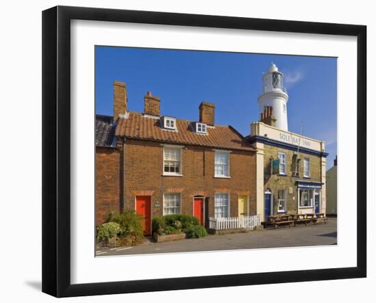 Sole Bay Inn Pub with Southwold Lighthouse Behind, Southwold, Suffolk, England, United Kingdom-Neale Clark-Framed Photographic Print