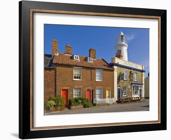 Sole Bay Inn Pub with Southwold Lighthouse Behind, Southwold, Suffolk, England, United Kingdom-Neale Clark-Framed Photographic Print