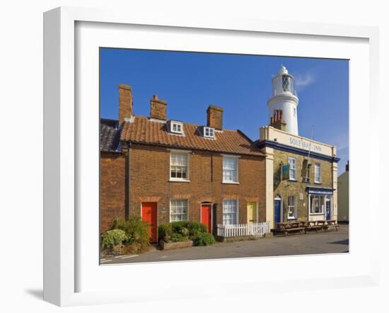 Sole Bay Inn Pub with Southwold Lighthouse Behind, Southwold, Suffolk, England, United Kingdom-Neale Clark-Framed Photographic Print