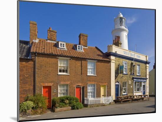 Sole Bay Inn Pub with Southwold Lighthouse Behind, Southwold, Suffolk, England, United Kingdom-Neale Clark-Mounted Photographic Print