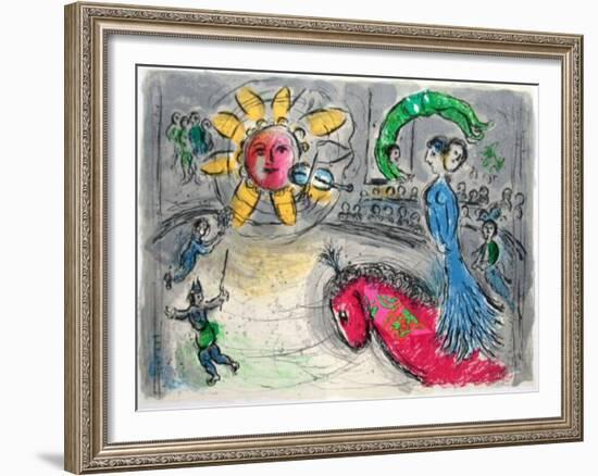 Soleil Au Cheval Rouge-Marc Chagall-Framed Premium Edition