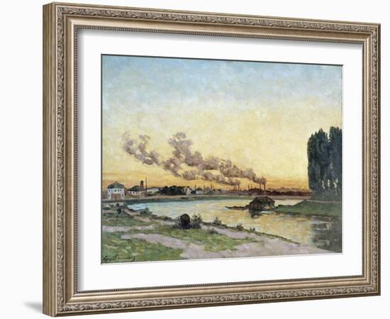 Soleil couchant à Ivry-Armand Guillaumin-Framed Giclee Print