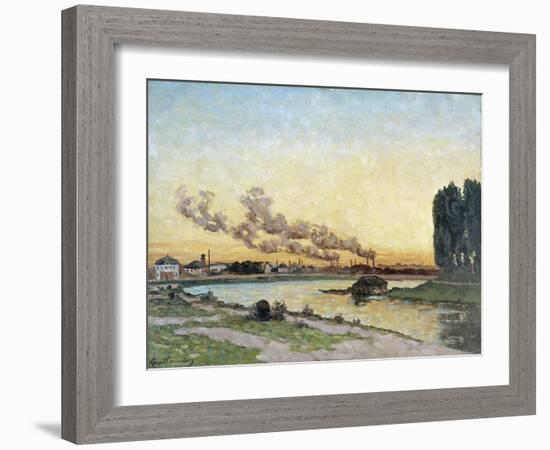 Soleil couchant à Ivry-Armand Guillaumin-Framed Giclee Print