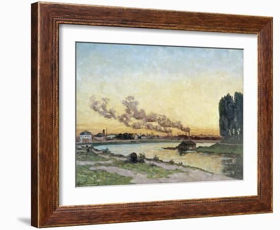 Soleil couchant à Ivry-Armand Guillaumin-Framed Giclee Print