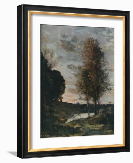 'Soleil Couchant', c1910-Jean-Baptiste-Camille Corot-Framed Giclee Print